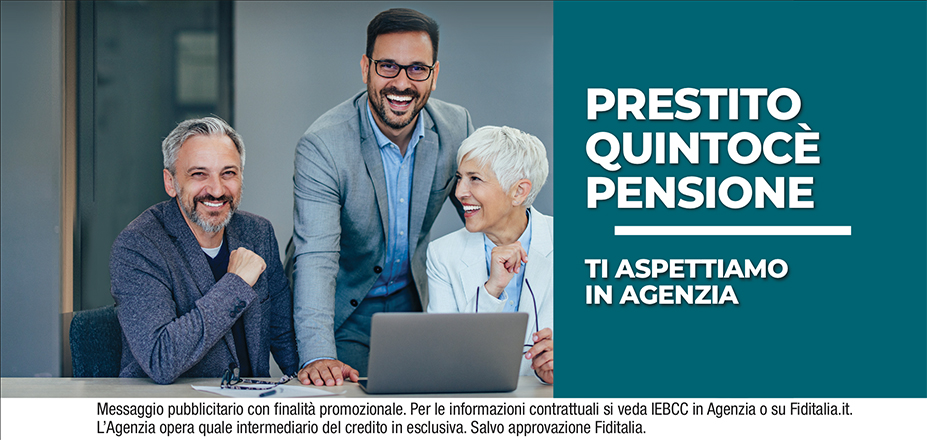 Agenzia Serfin Srls Fiditalia | Terni | Cessione del Quinto Quintocè - Un consulente dedicato per i progetti di dipendenti e pensionati. Messaggio pubblicitario con finalità promozionale. Per le informazioni contrattuali si veda IEBCC in Agenzia o su Fiditalia. it. L’Agenzia opera quale intermediario del credito in esclusiva. Salvo approvazione Fiditalia.